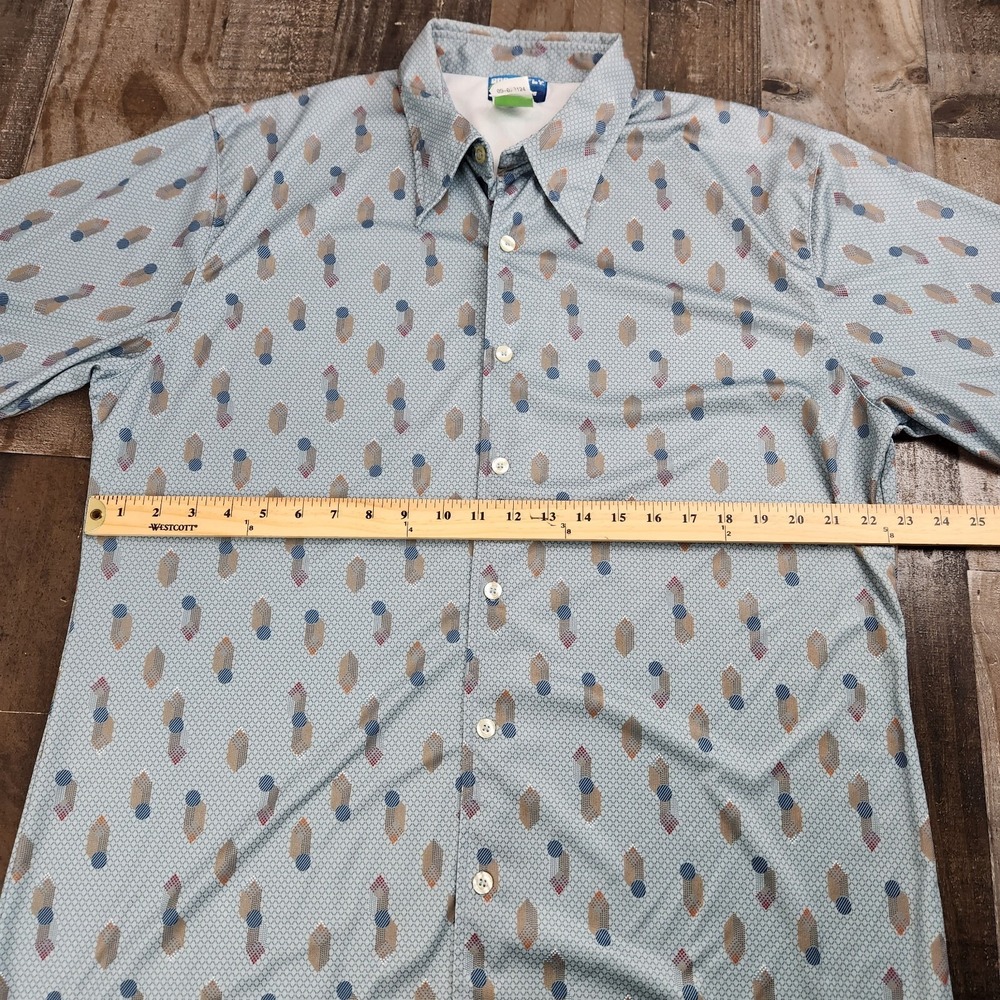 Retro Mens Dragonfly "Disco Series" Size L Retro Pattern‎ Button Down Shirt NWT - Picture 7 of 9